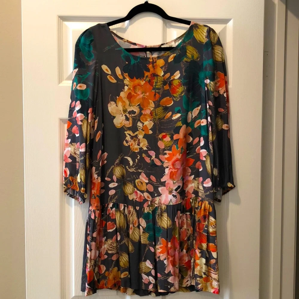 Anthropologie Meadow Rue Floral Dress, Size 6 - Picture 1 of 7